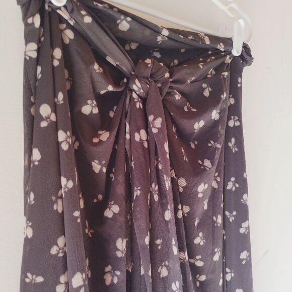 Ganni Tilden mesh Whimsical wrap skirt Floral Bohemian Size 40 - Picture 4 of 8